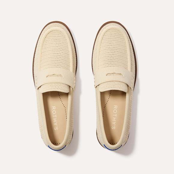 Rothy's Shoes - Rothy's The Penny Loafer - Conch Raffia-Knit Size 9
